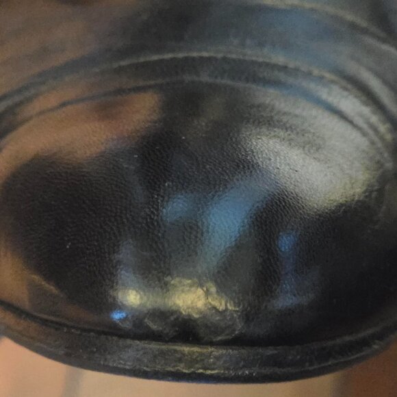 Chanel Black Captoe Lamb Leather  Zipper Ankle Tassel CC Bootie 9 - Picture 13 of 13